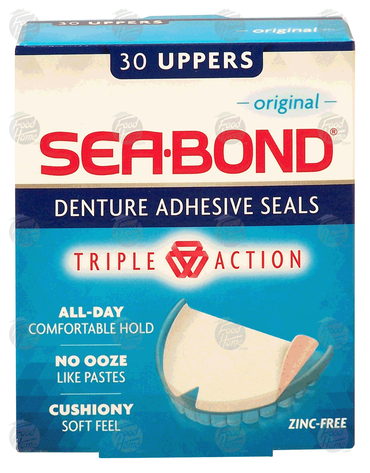 Sea-bond  denture adhesive seals, original, uppers, zinc-free Full-Size Picture